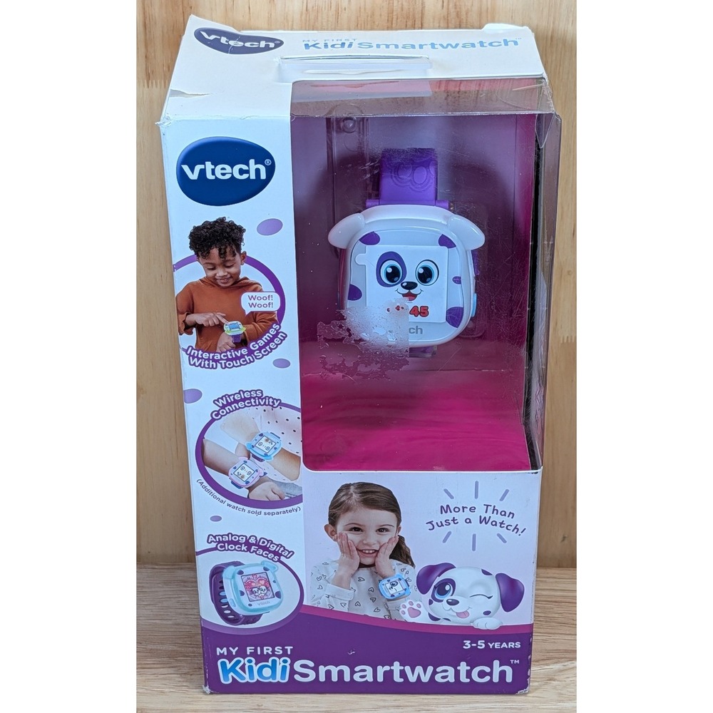 VTech My First Kidi Smartwatch Purple Puppy Kids Interactive Watch 5528 New